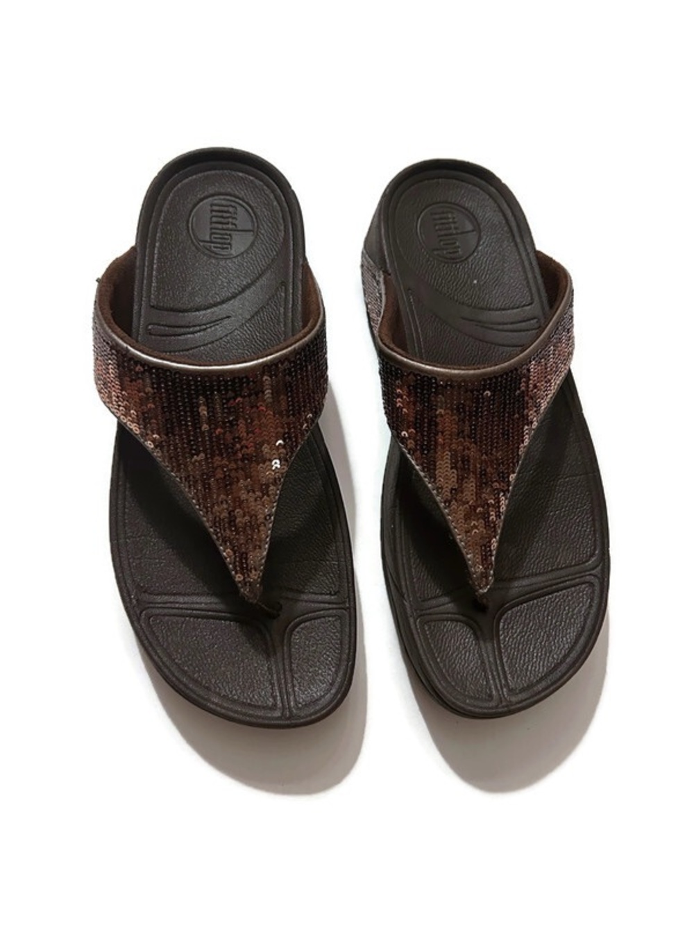 FitFlop Brown Sequin Electra Sandals - Picture 6 of 10